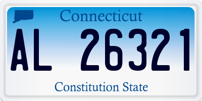 CT license plate AL26321