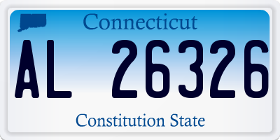 CT license plate AL26326