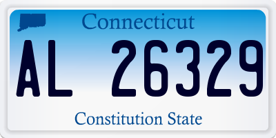 CT license plate AL26329