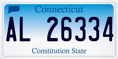 CT license plate AL26334