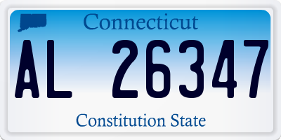 CT license plate AL26347