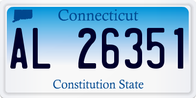 CT license plate AL26351