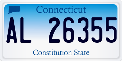 CT license plate AL26355