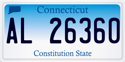 CT license plate AL26360