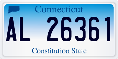 CT license plate AL26361