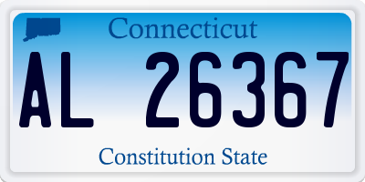 CT license plate AL26367