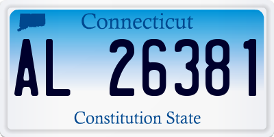 CT license plate AL26381