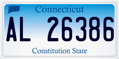 CT license plate AL26386