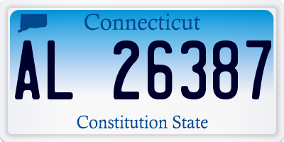 CT license plate AL26387