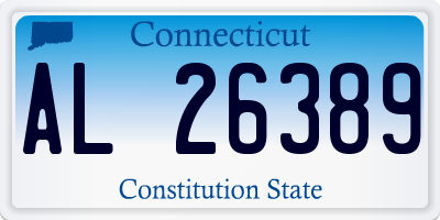 CT license plate AL26389
