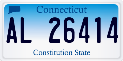 CT license plate AL26414