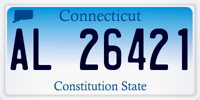 CT license plate AL26421