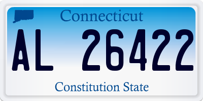 CT license plate AL26422