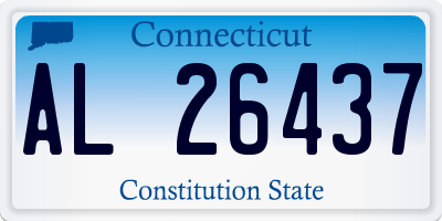 CT license plate AL26437