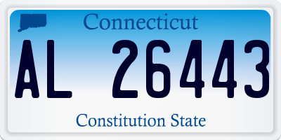 CT license plate AL26443