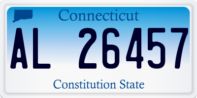 CT license plate AL26457