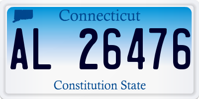 CT license plate AL26476