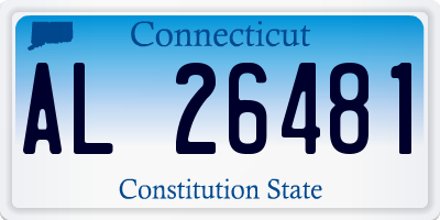 CT license plate AL26481