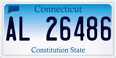 CT license plate AL26486