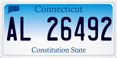CT license plate AL26492