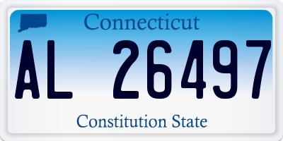 CT license plate AL26497
