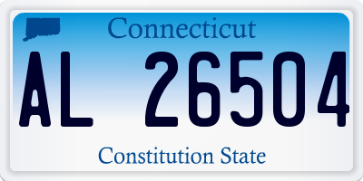 CT license plate AL26504