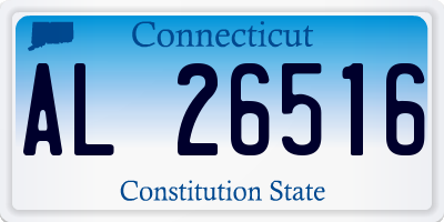 CT license plate AL26516