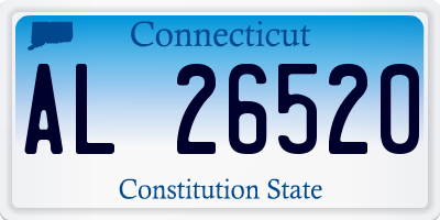 CT license plate AL26520