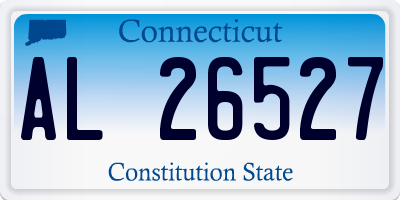 CT license plate AL26527