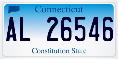 CT license plate AL26546