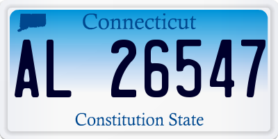 CT license plate AL26547