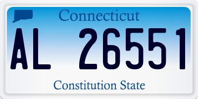 CT license plate AL26551