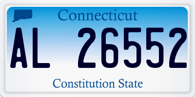 CT license plate AL26552