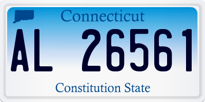 CT license plate AL26561