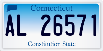 CT license plate AL26571