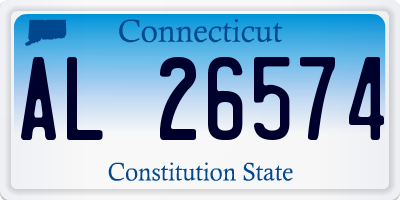 CT license plate AL26574
