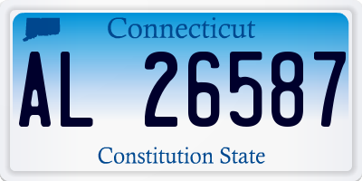 CT license plate AL26587