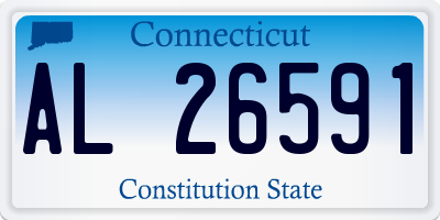 CT license plate AL26591