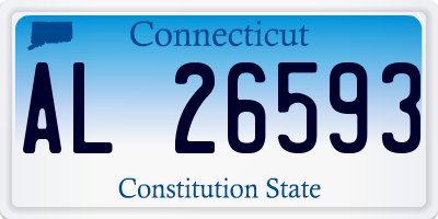 CT license plate AL26593