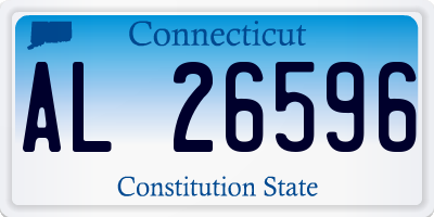 CT license plate AL26596