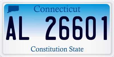 CT license plate AL26601