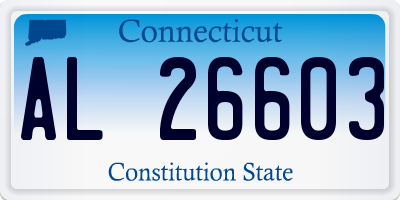 CT license plate AL26603