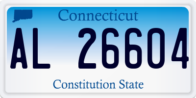 CT license plate AL26604