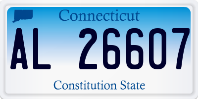 CT license plate AL26607