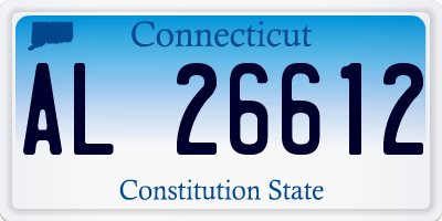 CT license plate AL26612