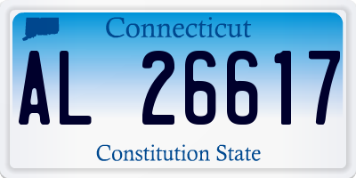 CT license plate AL26617