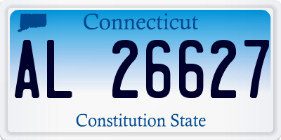 CT license plate AL26627