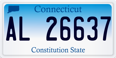 CT license plate AL26637