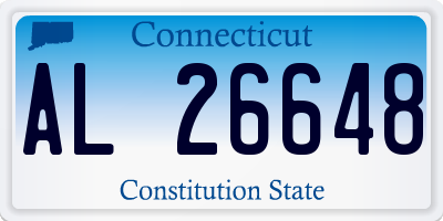 CT license plate AL26648