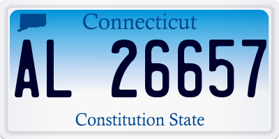 CT license plate AL26657